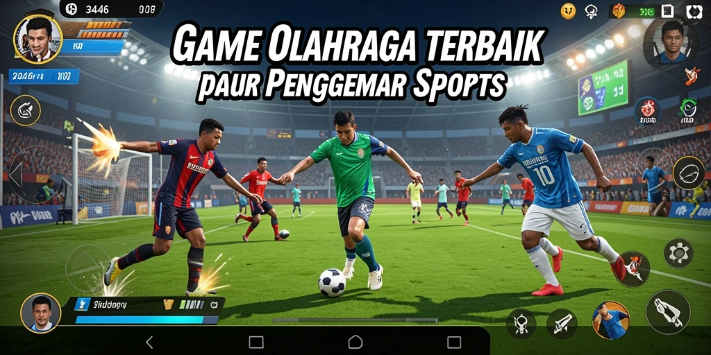 Screenshot gameplay 3446 menampilkan aksi seru di lapangan olahraga.
