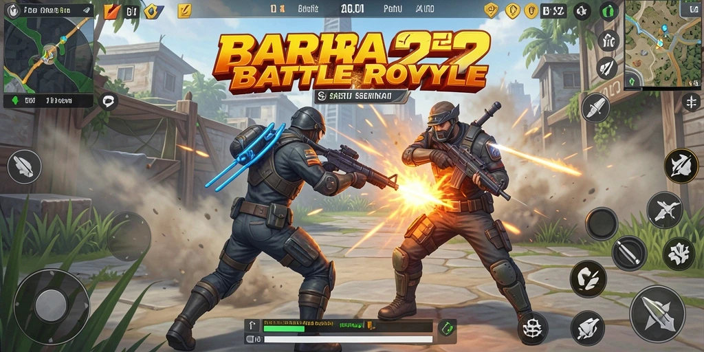 Tampilan gameplay seru dalam BARA22 dengan aksi menegangkan.