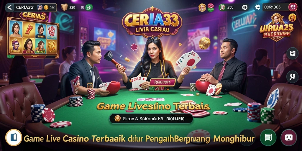 Screenshot CERIA33 menunjukkan gameplay yang mendebarkan dan interaksi dealer.