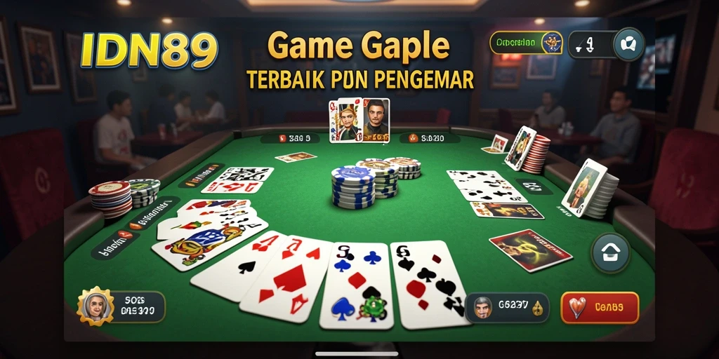 Tampilan menarik gameplay Gaple di IDN89 yang penuh strategi.