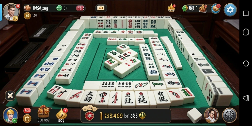 Screenshot IN88 menampilkan gameplay Mahjong yang intens dan seru.