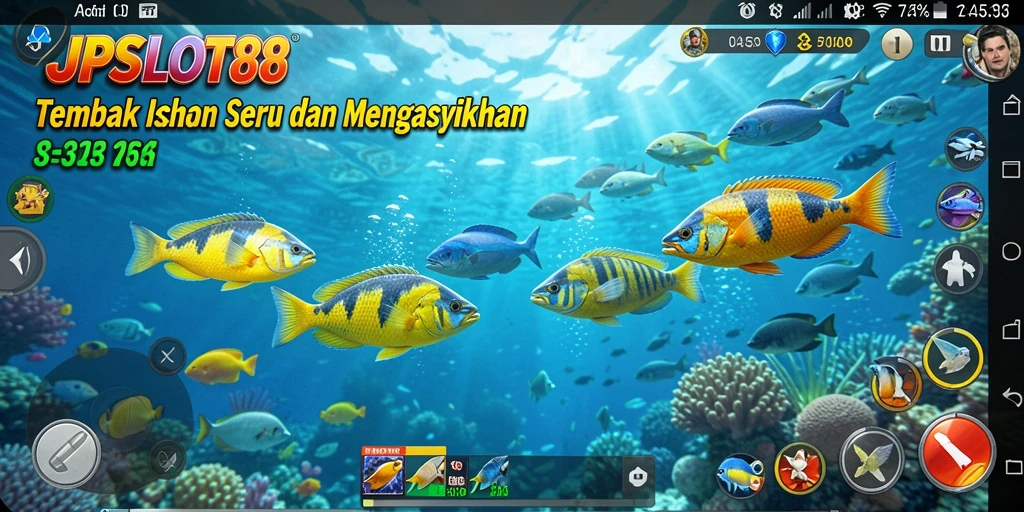 Tampilan gameplay menembak ikan yang seru dan menarik di JPSLOT88.