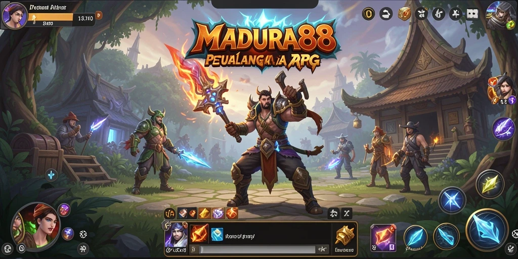 Tampilan seru gameplay <strong>MADURA88</strong> di dunia fantasi ARPG.