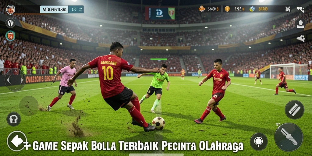 Tangkapan layar gameplay sepak bola MDG188 yang seru.