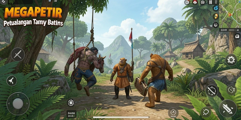 Tampilan menarik dari gameplay Open World di MEGAPETIR.