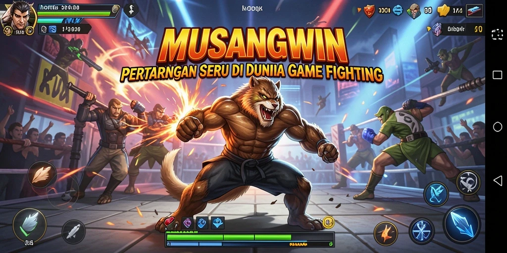 Tampilan menarik dari gameplay Fighting di MUSANGWIN.