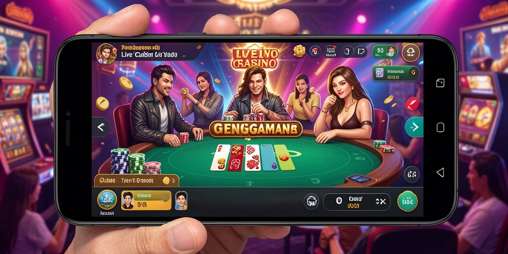 Tampilan gameplay langsung N32 dalam suasana kasino online.