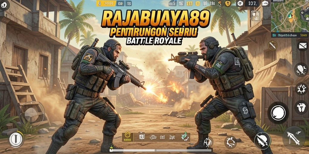 Tampak aksi seru dalam pertempuran Battle Royale.