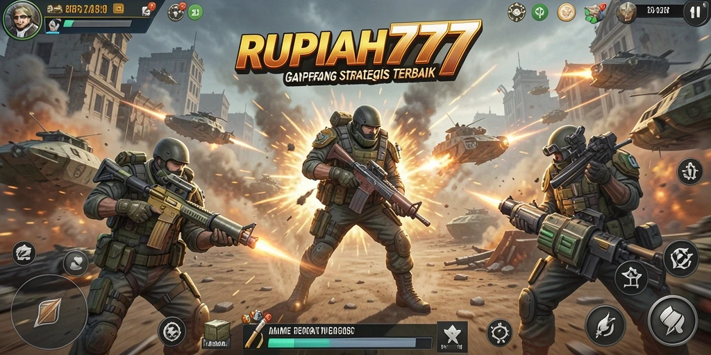 Tampilan gameplay intens dalam pertempuran TPS RUPIAH777